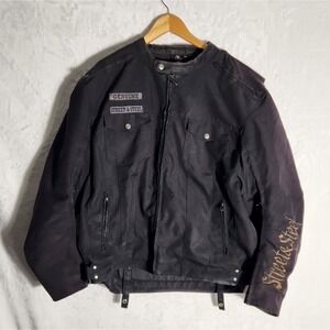 Street and Steel Armored Breathable Motorcycle Jacket Size 3XL Black Zip Pockets